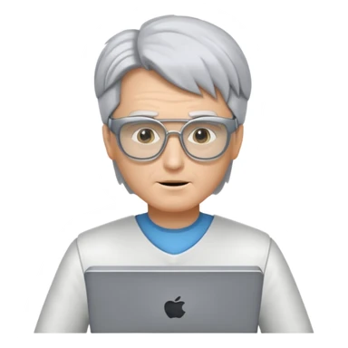 Je veux que tu me crées un personnage derrière un écran d'ordinateur qui ressemble à doc de retour vers le futur sticker