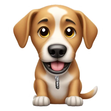 Dog with phone  sticker