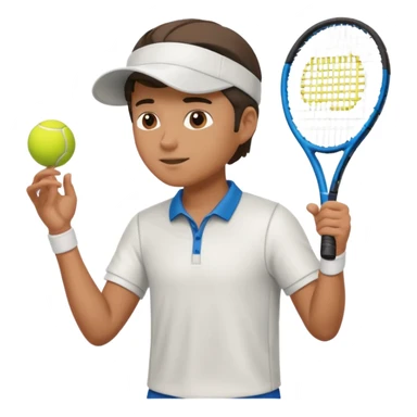 young man playing tennis sticker