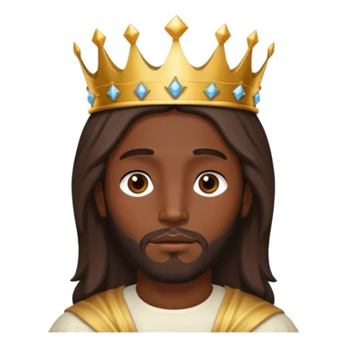 Dark skin Jesus with crown awoke  sticker