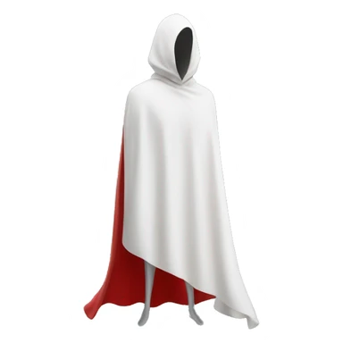 faceless mannequin flapping red cape sticker