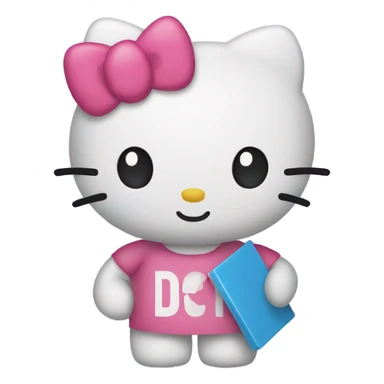 Hello kitty with a sign that says “don’t crash OUT sticker