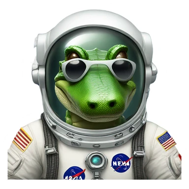 Alligator astronaut sticker