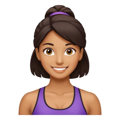 fitness girl, dark eyes sticker