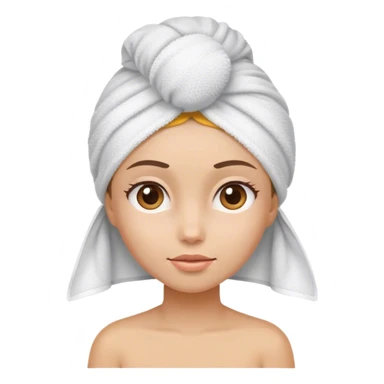 girl with a towel on her head sticker