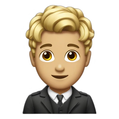 Posh-boy-with-raibow-hair sticker