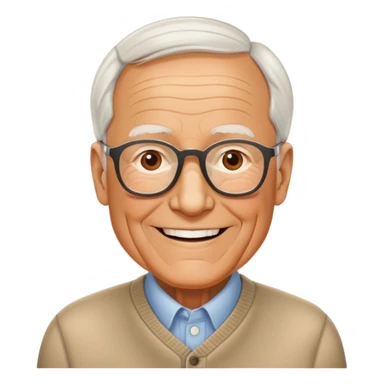 Smiling Dieter Rams in his old age. sticker