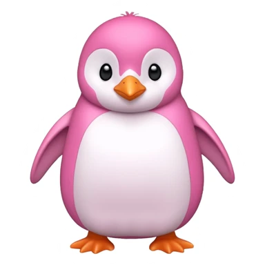 Pink penguin sticker