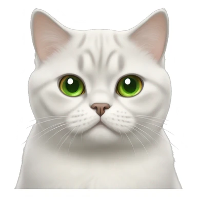 fluffy Cream british shorthair green eyes sticker