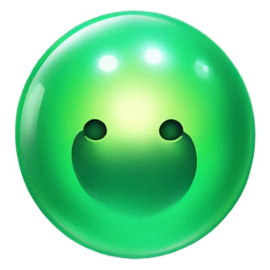 a green aura orb  sticker