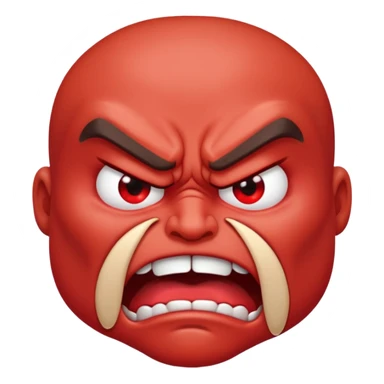 very angry and mad enraged fuming foaming at the mouth emoji  sticker