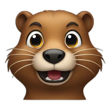 beaver scared sticker