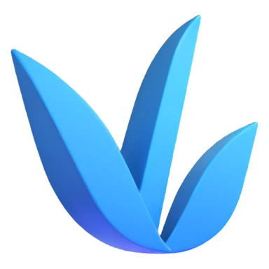 sleek blue and white 3D corporate logo sticker