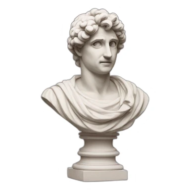 italian statue with question marks sticker