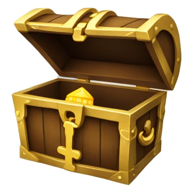 Treasure box with gold fall put key facing right  sticker