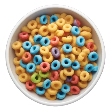 Bowl of Froot Loops cereal  sticker