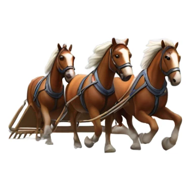 Horse sledding sticker