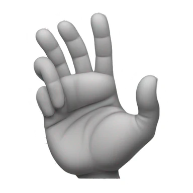 Hand with 4 finger up and thumb closed sticker
