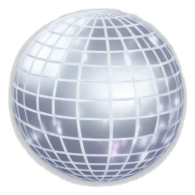 White disco ball sticker