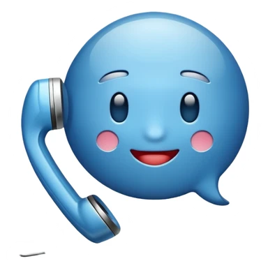 phone icon with a speech bubble emoji sticker