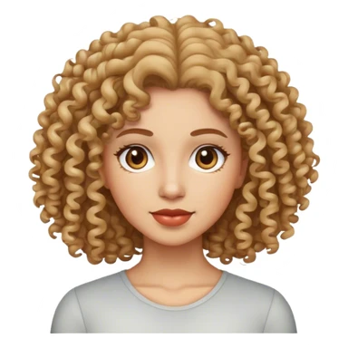 Mujer con pelo rizado sticker