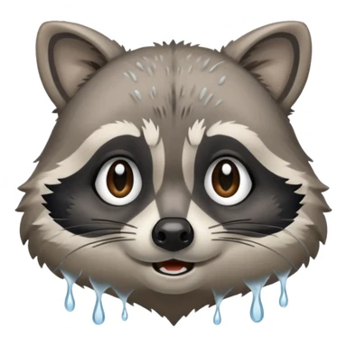 
the raccoon is crying sticker