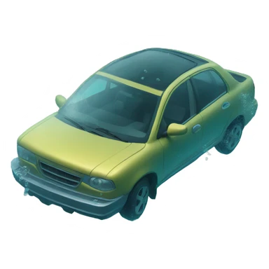 A car underwater sticker