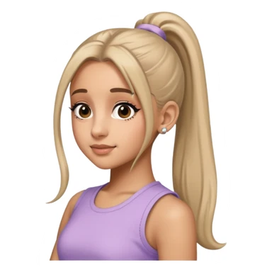 ariana grande ponytail 2025 sticker