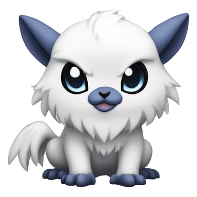 Edgy Cool Kawaii Chibi Baby Absol-Pokémon Full Body sticker