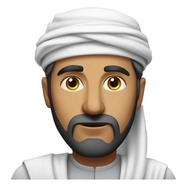 photorealistic serious arab book sticker
