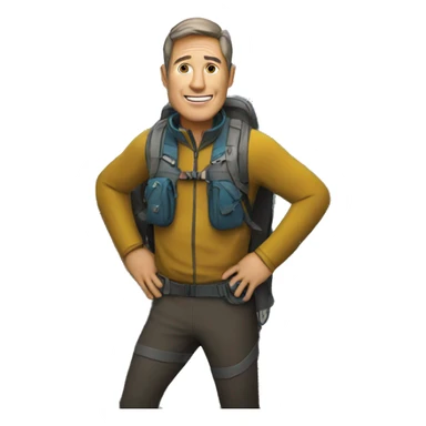 Man is Trek on Mountain sticker