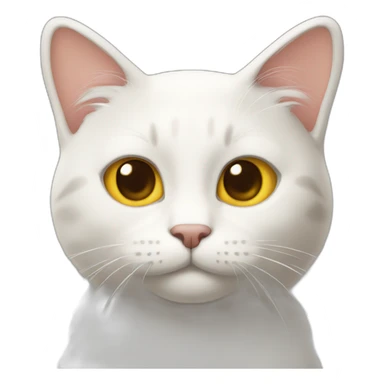 gato amarillo con blanco sticker