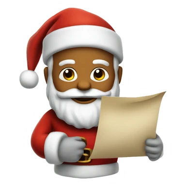 santa claus with nice list sticker