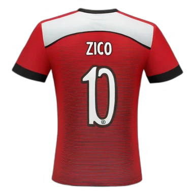 Flamengo zico’s number ten shirt back sticker