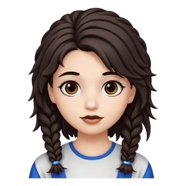 Oreo saçlı kız beyaz tenli kahve kaşlı sticker