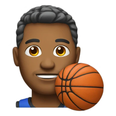 coach with basket ball  head sticker