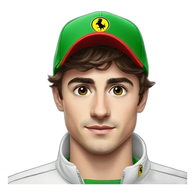 Charles Leclerc “red hat” ferrari “green eye” sticker