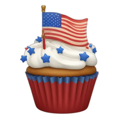 Happy Fourth of July cupcake sticker