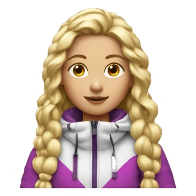 ski blonde girl sticker