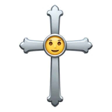 Croix église en métal sticker