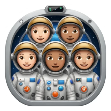 Space Station Crew, in space station sticker