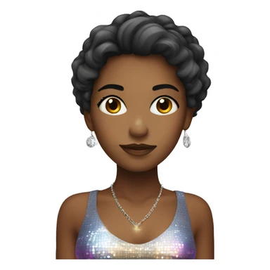 Girl in disco with beautifull face  sticker