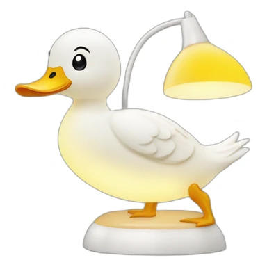 Cute duck lamp sticker