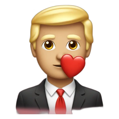 Trump with heart sticker