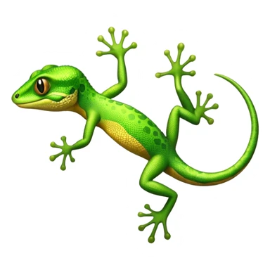 Gecko running in two legs sticker