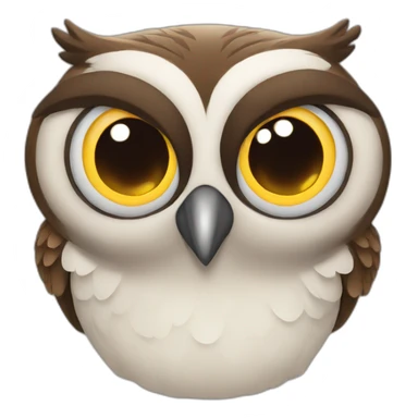 a goofy owl sticker