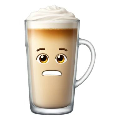 Chai latte in a glass mug sticker