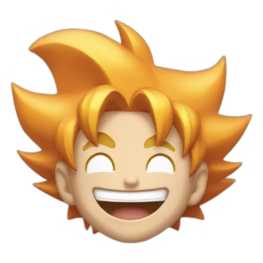 Goku laughing sticker