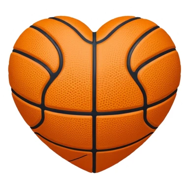basketball heart sticker