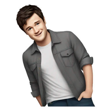 josh hutcherson wearing shirt sticker